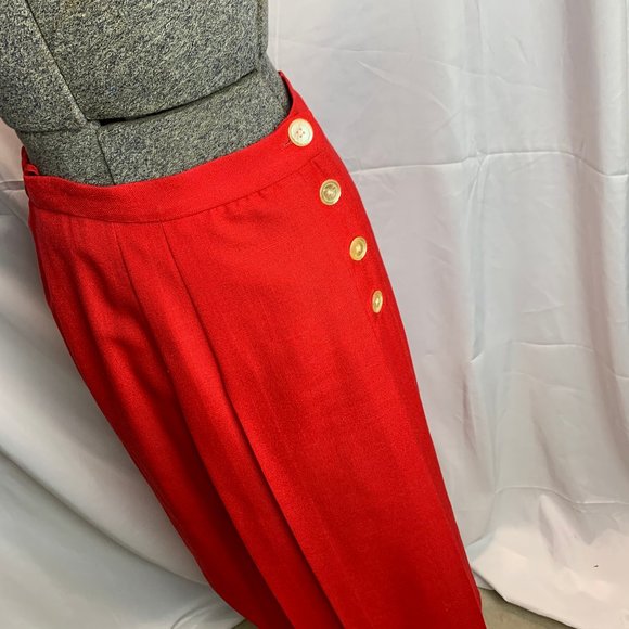NWOT E.H. Woods Red Blazer and Pleated Skirt Set Sixe 8 - Picture 5 of 12